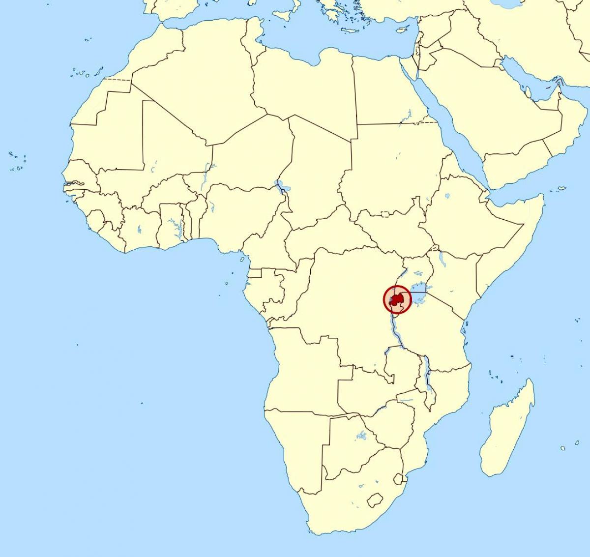 karta över afrika Rwanda