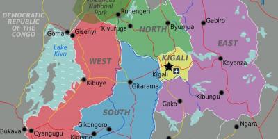 Karta över kigali Rwanda