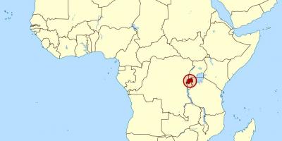 Karta över afrika Rwanda