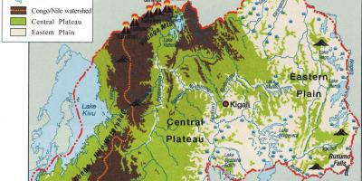 Geografisk karta över Rwanda