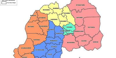 Karta över Rwanda karta provinser