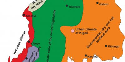 Karta över Rwanda klimat