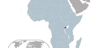 Rwanda plats på världskartan
